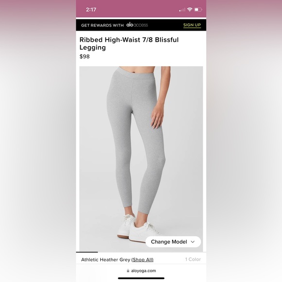 ALO yoga ribbed leggings - Picture 5 of 5